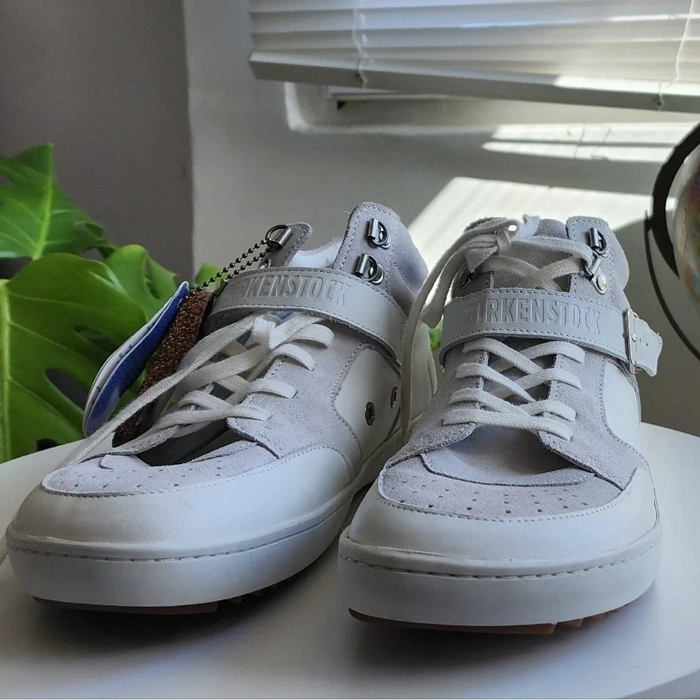 Birkenstock Men's White Ranga Suede Leather High Top Sneakers Size 10.5‎